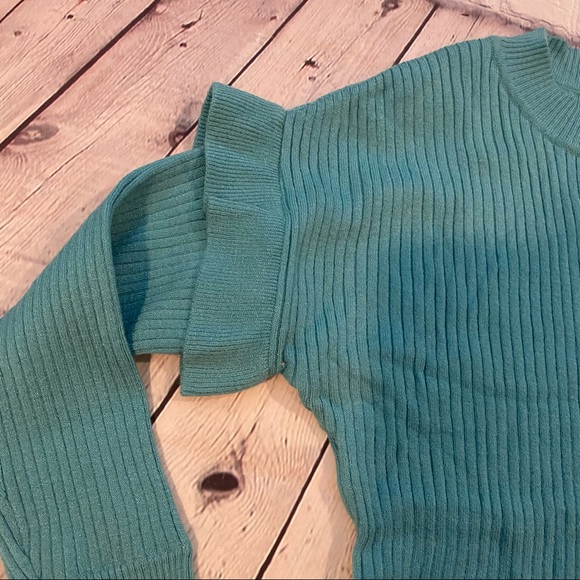 Turquoise Ribbed Sweater - Picture 2 of 3